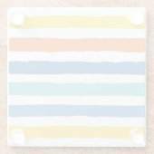Dessous-de-verre En Verre Bright Beach Striped Motif (Dos)