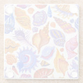 Dessous-de-verre En Verre Bright tropical seashell, main-drawn (Dos)