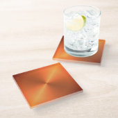 Dessous-de-verre En Verre Brillant rouille orange (Incliné)