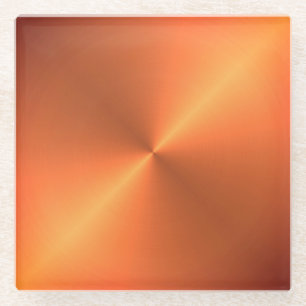 Dessous-de-verre En Verre Brillant rouille orange