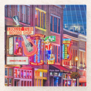 Dessous-de-verre En Verre Broadway Downtown Nashville Tennessee
