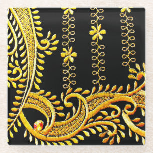 Dessous-de-verre En Verre Broderie arabe