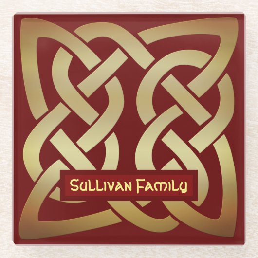 Dessous-de-verre En Verre Bronze Tone Celtic (Devant)