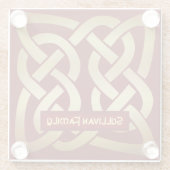 Dessous-de-verre En Verre Bronze Tone Celtic (Dos)