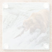 Dessous-de-verre En Verre Brown Bear Catches Red Salmon (Dos)