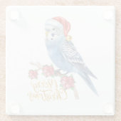 Dessous-de-verre En Verre Budgie Christmas (Dos)