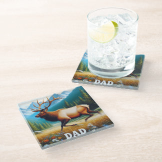 Dessous-de-verre En Verre Bull Elk Dad
