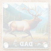 Dessous-de-verre En Verre Bull Elk Dad (Dos)