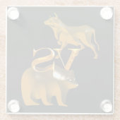 Dessous-de-verre En Verre Bull Market Vs Bear Market (Dos)