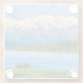 Dessous-de-verre En Verre Bull moose in Wonder Lake (Dos)