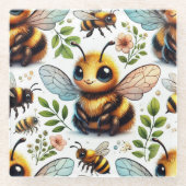 Dessous-de-verre En Verre Bumble de joie (Devant)