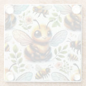 Dessous-de-verre En Verre Bumble de joie (Dos)