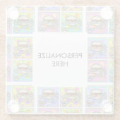 Dessous-de-verre En Verre BURGER POP ART (Hamburger) (Dos)