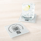 Dessous-de-verre En Verre Business Conference Custom Logo QR Code  (Incliné)