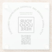 Dessous-de-verre En Verre Business Conference Custom Logo QR Code  (Dos)