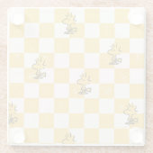 Dessous-de-verre En Verre cacahuètes | Drapeau À damiers bois (Dos)