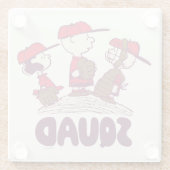 Dessous-de-verre En Verre cacahuètes | Équipe de baseball (Dos)