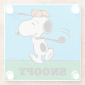 Dessous-de-verre En Verre cacahuètes | Snoopy Golf Swing (Dos)