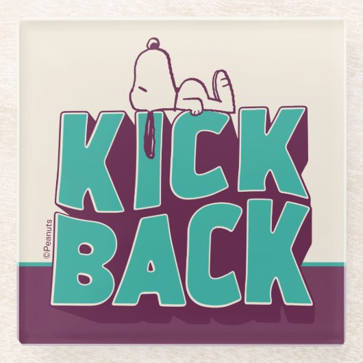 Dessous-de-verre En Verre cacahuètes | Snoopy Kickback (Devant)