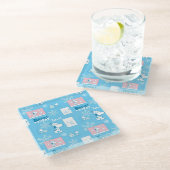 Dessous-de-verre En Verre cacahuètes | Snoopy Snow Day Motif (Incliné)