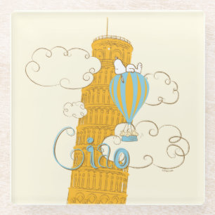 Dessous-de-verre En Verre cacahuètes Snoopy & Woodstock Ciao