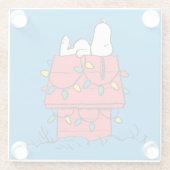Dessous-de-verre En Verre cacahuètes | Snoopy's Dog House With Lights (Dos)