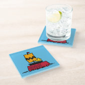 Dessous-de-verre En Verre cacahuètes | Woodstock Snoopy Plat Bateau à voile (Incliné)