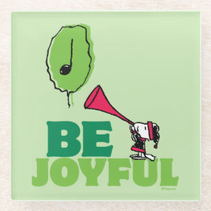 Dessous-de-verre En Verre cacahuètes Woodstock Soyez Joyeux