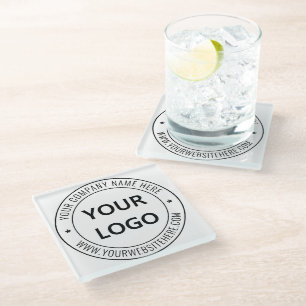 Dessous-de-verre En Verre Cachet personnalisé de la société de logos prof