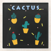 Dessous-de-verre En Verre Cactus (Devant)