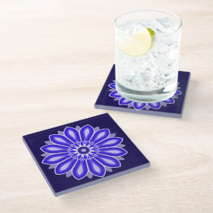 DESSOUS-DE-VERRE EN VERRE CADEAU DE FLEURS POUR LA FILLE DE MÈRE AMIE DE SOE