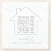 Dessous-de-verre En Verre Cadeau de réchauffement de l'hôtel | Code QR WiFi  (Dos)