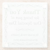 Dessous-de-verre En Verre Cadeau pour les clients Mariages (Dos)