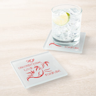 DESSOUS-DE-VERRE EN VERRE CADEAU POUR MAMAN, SOEUR, FILLE, AMIE, PETITE AMIE