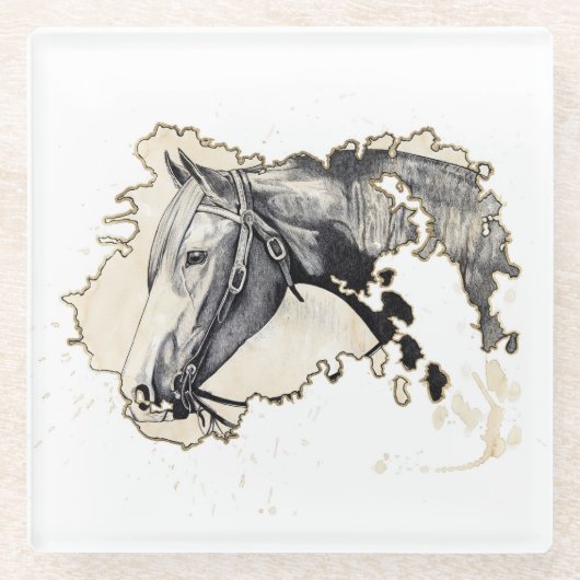 Dessous-de-verre En Verre Café (Devant)