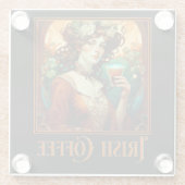 Dessous-de-verre En Verre Café irlandais Art nouveau (Dos)