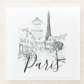 Dessous-de-verre En Verre Café Paris (Devant)