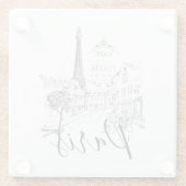 Dessous-de-verre En Verre Café Paris (Dos)