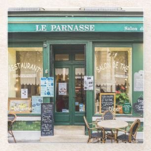 Dessous-de-verre En Verre Cafés français : Versailles scène cosy.