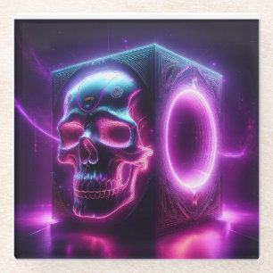 Dessous-de-verre En Verre Caisson de basses Skullbox