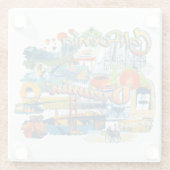 Dessous-de-verre En Verre California Dreaming (Dos)