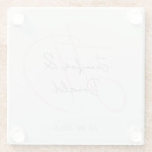 Dessous-de-verre En Verre Calligraphie tendance monogramme de script classiq (Dos)