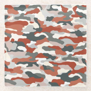 Dessous-de-verre En Verre Camouflage d'automne