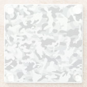 Dessous-de-verre En Verre Camouflage de poussière de neige (Dos)