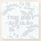 Dessous-de-verre En Verre Camouflage d'hiver (Dos)