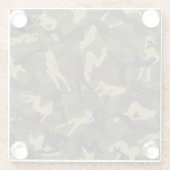 Dessous-de-verre En Verre camouflage matinal en bois (Dos)