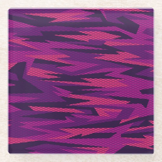 Dessous-de-verre En Verre Camouflage trié : Motif géométrique Abstrait (Devant)