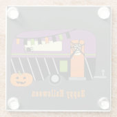 Dessous-de-verre En Verre Camper RV Halloween (Dos)