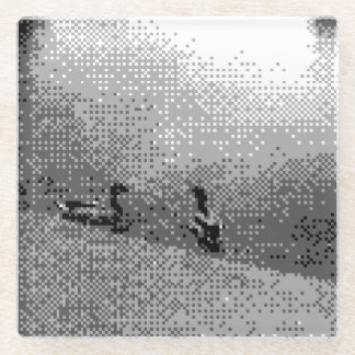 Dessous-de-verre En Verre canards d'art pixel
