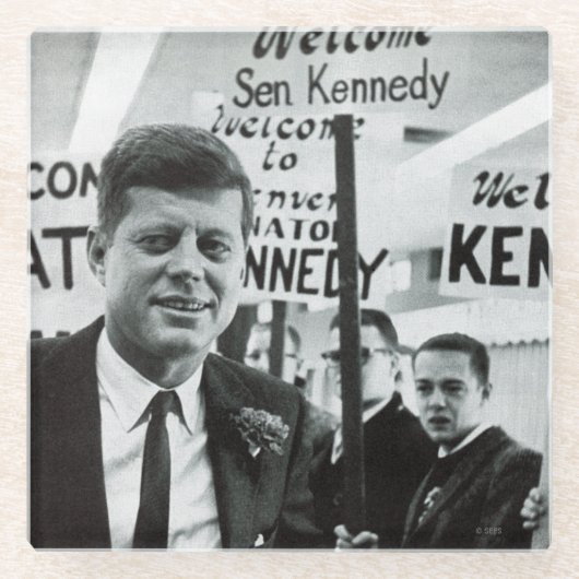 Dessous-de-verre En Verre Candidat Kennedy (Devant)